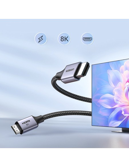Mini HDMI – HDMI 8K adapterio laidas, 2m, pilkas
 
Mini HDMI – HDMI 8K adapterio laidas, 2m, pilkas