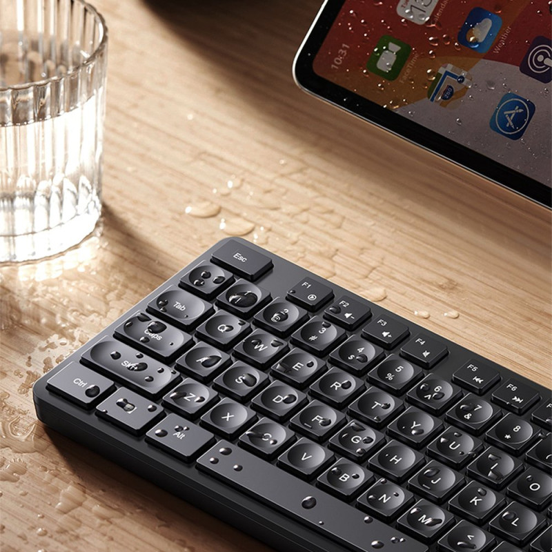 NumLock 2.4GHz belaidė klaviatūra kompiuteriui, juoda