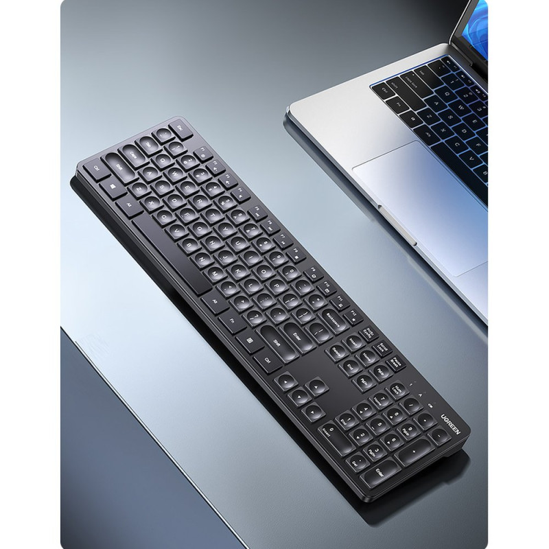 NumLock 2.4GHz belaidė klaviatūra kompiuteriui, juoda