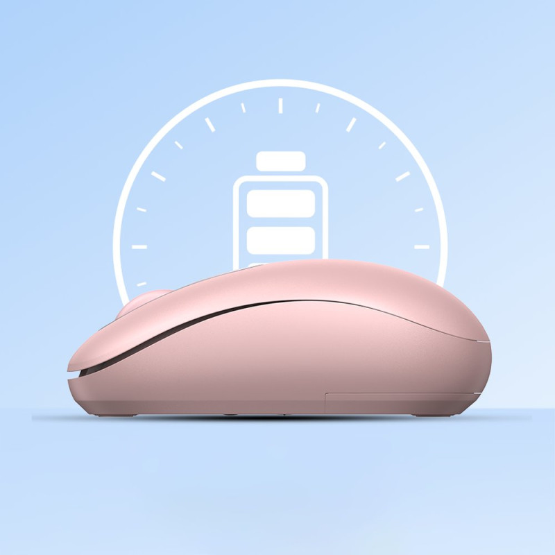 Belaidė pelė kompiuteriui USB 2.4GHz, rožinė