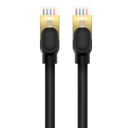 
Greitas kabelis LAN Ethernet tinklo kabelis RJ-45 cat.8 40Gbps apvalus 1,5 m juodas
