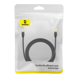 
Greitas kabelis LAN Ethernet tinklo kabelis RJ-45 cat.8 40Gbps apvalus 1,5 m juodas
