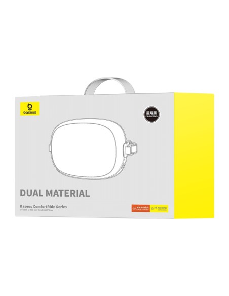 
ComfortRide Series 2 medžiagų automobilio galvos atramos pagalvėlė, juoda
