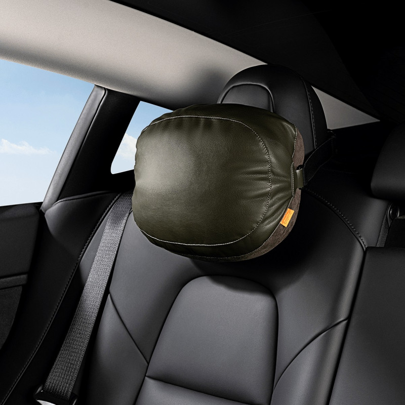 Automobilinė galvos atramos pagalvėlė su 2 ComfortRide serijos medžiagomis, tamsiai žalia
