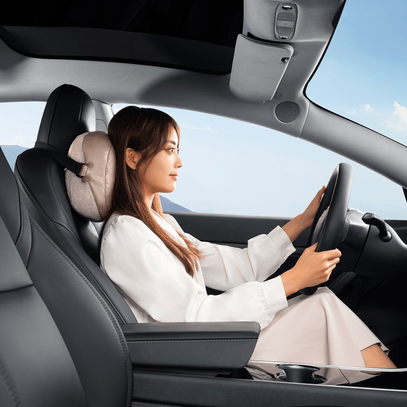 Automobilio galvos atramos pagalvėlė su 2 ComfortRide serijos medžiagomis, smėlio spalvos