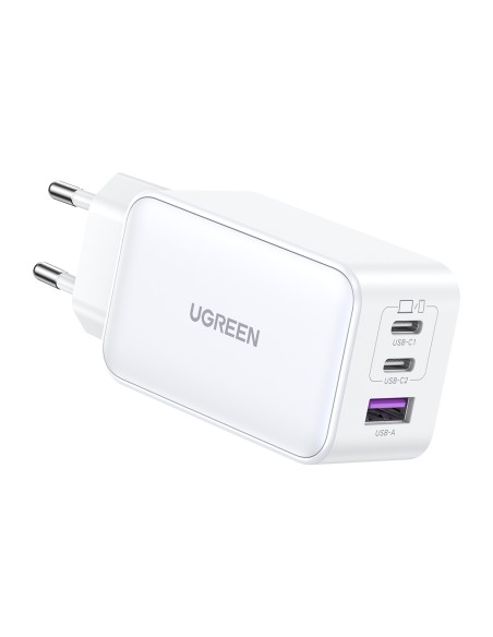 
GaN 65W USB-A / 2x USB-C greitas įkroviklis, baltas
