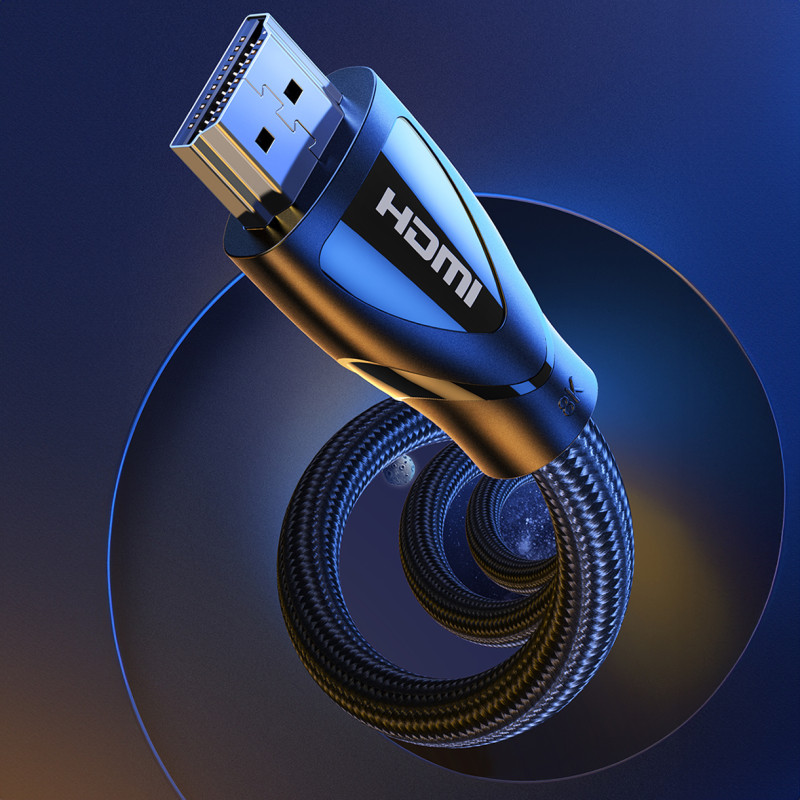 Pintas kabelis su HDMI 2.1 8K / 4K jungtimis, 3 m, juodas