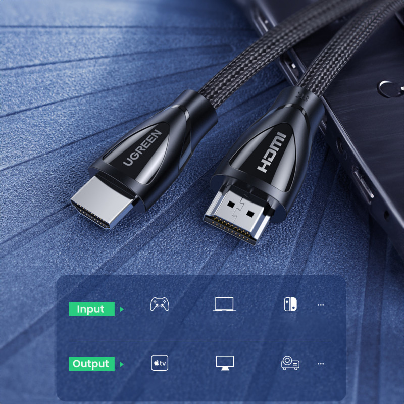 Pintas kabelis su HDMI 2.1 8K / 4K jungtimis, 3 m, juodas