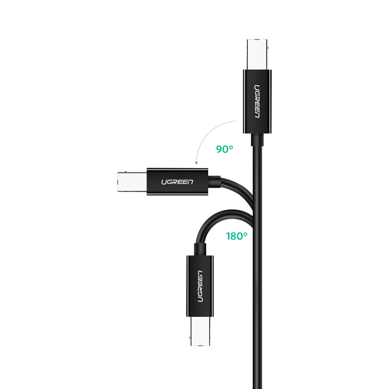 
Kabelis spausdintuvui, fakso skaitytuvui, USB-C - USB-B, 1m, juodas

