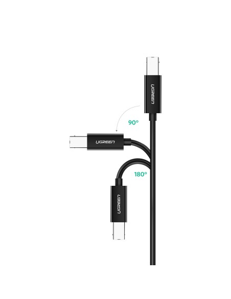 
Kabelis spausdintuvui, fakso skaitytuvui, USB-C - USB-B, 1m, juodas

