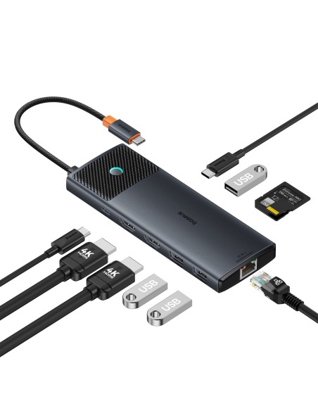 10 viename HUB adapteris USB-C prie USB-C PD / 3x USB-A / 2x HDMI / RJ-45 / SD / TF juodas
 
10 viename HUB adapteris USB-C prie USB-C PD / 3x USB-A / 2x HDMI / RJ-45 / SD / TF juodas