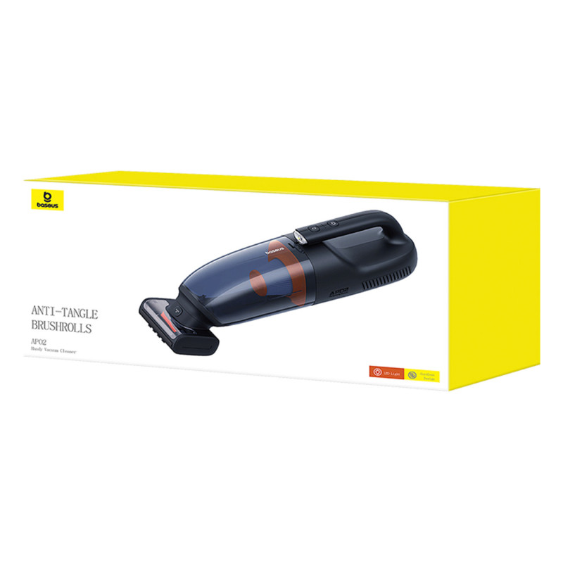 Baseus AP02 6000Pa 130W rankinis automobilinis dulkių siurblys, juodas