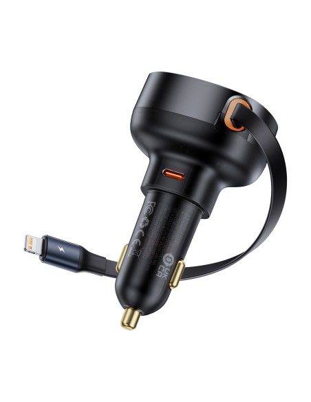 Automobilinis įkroviklis su ištraukiamu laidu iPhone Lightning USB-C 60W, juodas
 
Automobilinis įkroviklis su ištraukiamu laidu iPhone Lightning USB-C 60W, juodas