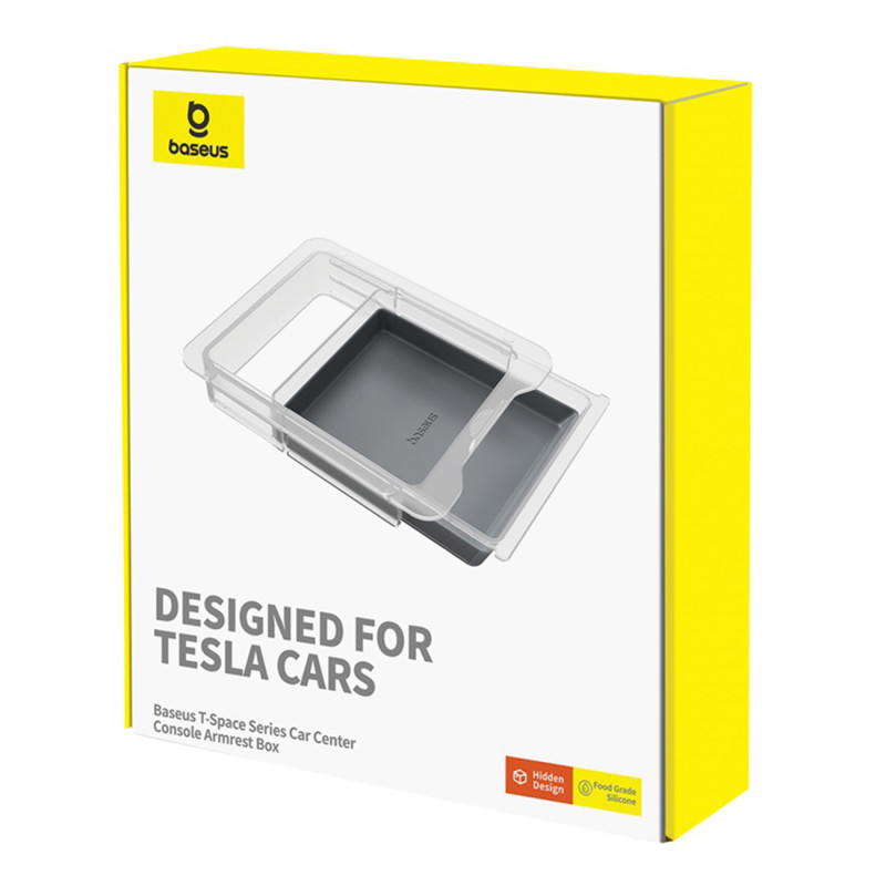 „T-Space“ stalčių laikiklis, skirtas Tesla Model 3 / Y centrinei konsolei, pilkas