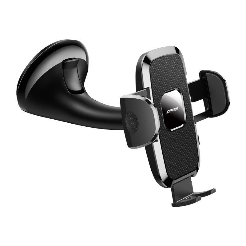 Universalus mechaninis automobilinio telefono laikiklis kabinai, stiklas, juodas