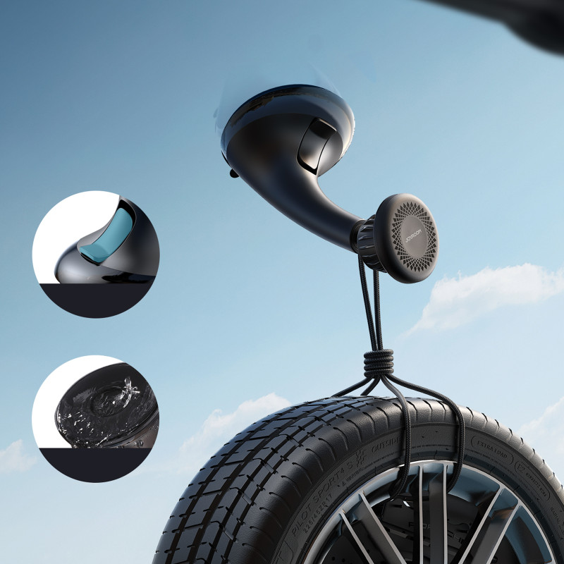 Universalus automobilinis magnetinis telefono laikiklis kabinai, stiklas, juodas