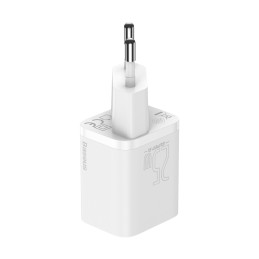 
Si 25W 3A greitas sieninis įkroviklis su 1m baltu USB-C laidu
