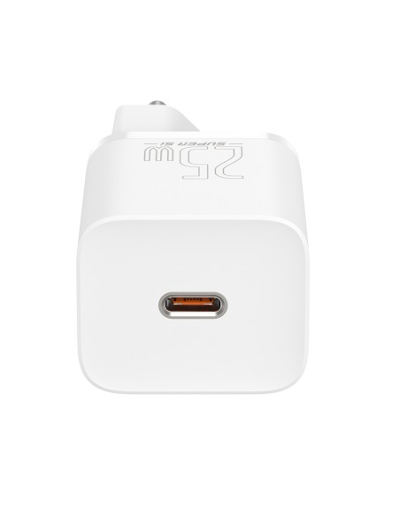 
Si 25W 3A greitas sieninis įkroviklis su 1m baltu USB-C laidu
