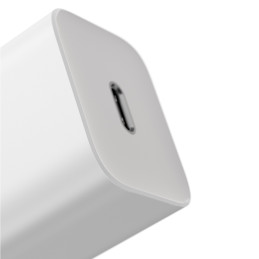 
Si 25W 3A greitas sieninis įkroviklis su 1m baltu USB-C laidu
