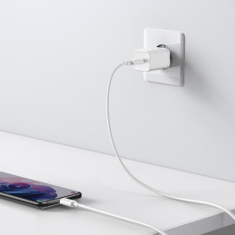 
Si 25W 3A greitas sieninis įkroviklis su 1m baltu USB-C laidu
