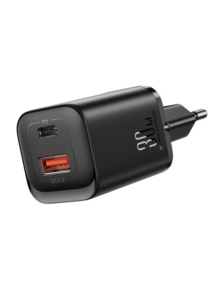 Greitas sieninis įkroviklis 30 W USB-A ir USB-C PD QC AFC FCP juodas
 
Greitas sieninis įkroviklis 30 W USB-A ir USB-C PD QC AFC FCP juodas