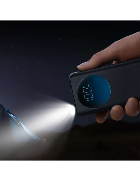 
Powerbank su žibintuvėliu 30W 20000mAh + USB-A - USB-C laidas 25cm juodas
