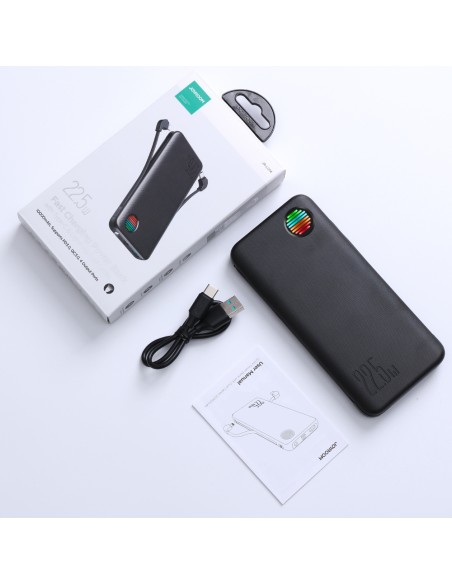 Powerbank su žibintuvėliu 22,5W 10000mAh ir įmontuotais USB-C ir Lightning laidais, juoda
 
Powerbank su žibintuvėliu 22,5W 10000mAh ir įmontuotais USB-C ir Lightning laidais, juoda