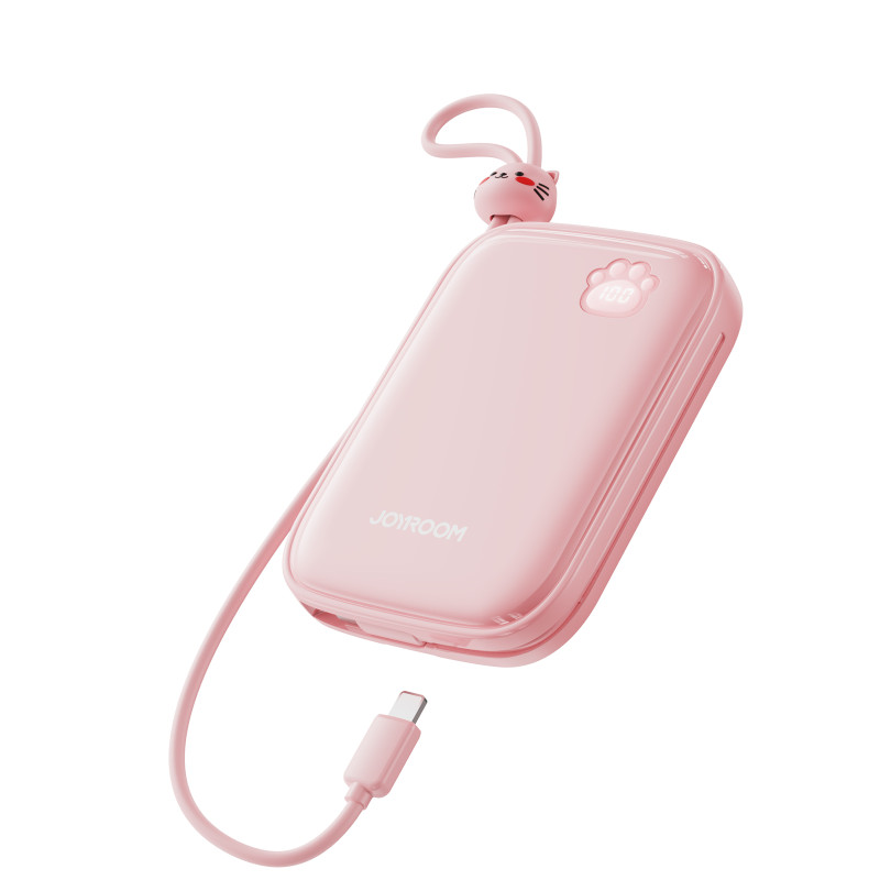 
Powerbank Cutie Series 22,5W 20000mAh su USB-A USB-C stovu iPhone rožinis
