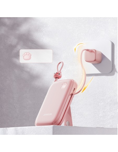 
Powerbank Cutie Series 22,5W 20000mAh su USB-A USB-C stovu iPhone rožinis
