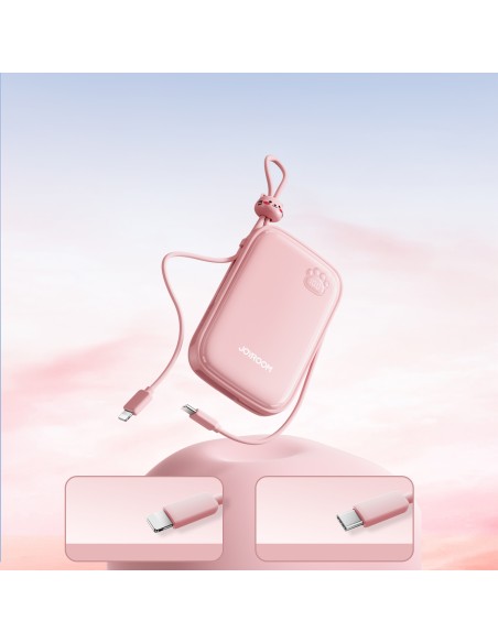
Powerbank Cutie Series 22,5W 20000mAh su USB-A USB-C stovu iPhone rožinis
