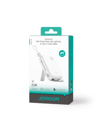 
Cutie Series 22.5W 20000mAh Powerbank su USB-A USB-C stovu iPhone White White
