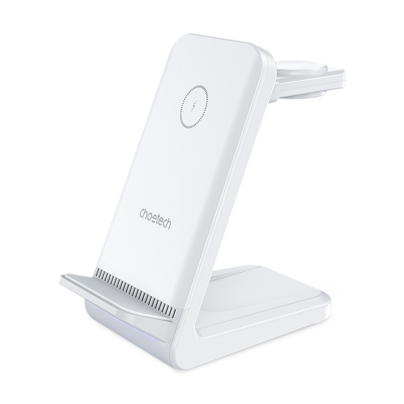 
4in1 įkrovimo stotelė, Choetech T608 15W indukcinis įkroviklis, baltas
