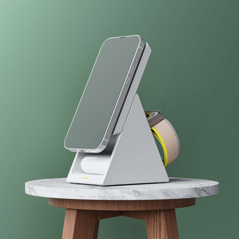 
3in1 įkrovimo stotelė, Choetech T600 15W indukcinis įkroviklis, baltas
