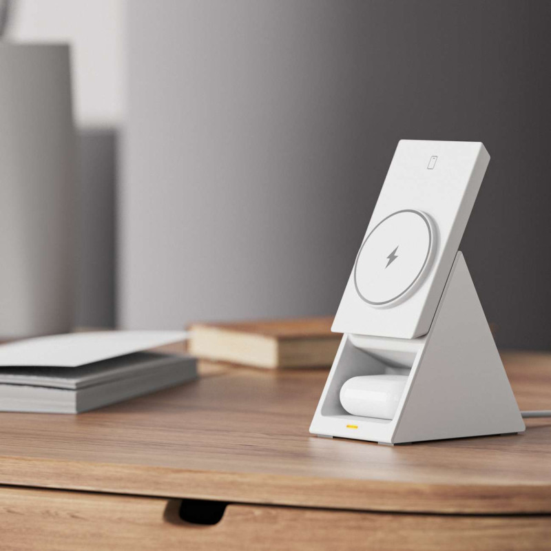 
3in1 įkrovimo stotelė, Choetech T600 15W indukcinis įkroviklis, baltas
