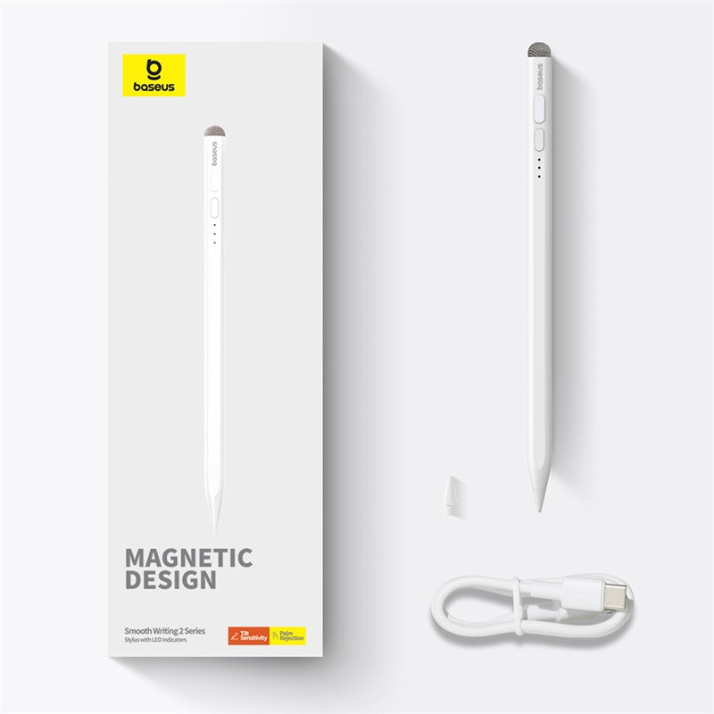 Apple Smooth Writing 2 aktyvus rašiklis su LED indikatoriumi + baltu USB-C laidu