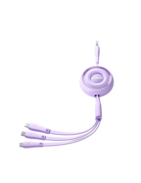 3in1 Colorful Series USB-A į USB-C / iPhone Lightning / microUSB ištraukiamas kabelis 1m violetinis
 
3in1 Colorful Series USB-A į USB-C / iPhone Lightning / microUSB ištraukiamas kabelis 1m violetinis