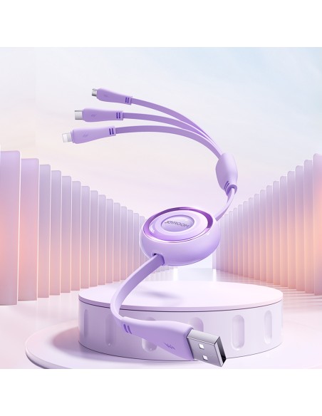 3in1 Colorful Series USB-A į USB-C / iPhone Lightning / microUSB ištraukiamas kabelis 1m violetinis
 
3in1 Colorful Series USB-A į USB-C / iPhone Lightning / microUSB ištraukiamas kabelis 1m violetinis