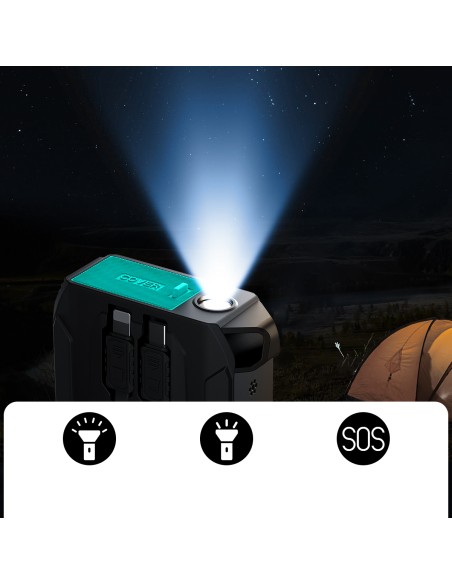 Turistinis maitinimo blokas Lauko SOS žibintuvėlis su USB-C / Lightning 20000mA laidais, juodas
 
Turistinis maitinimo blokas Lauko SOS žibintuvėlis su USB-C / Lightning 20000mA laidais, juodas