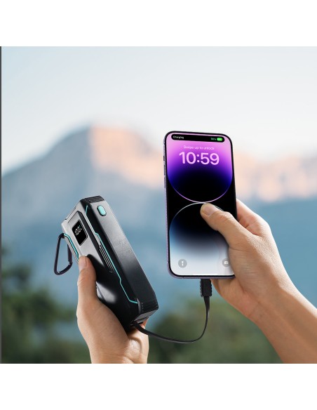 Turistinis maitinimo blokas Lauko SOS žibintuvėlis su USB-C / Lightning 20000mA laidais, juodas
 
Turistinis maitinimo blokas Lauko SOS žibintuvėlis su USB-C / Lightning 20000mA laidais, juodas