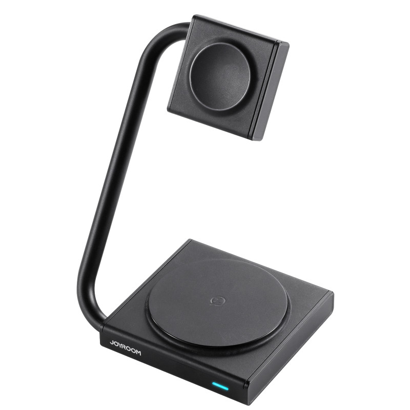 2 viename indukcinis laikrodžio ir išmaniojo telefono įkroviklis 15 W MagSafe Qi, sulankstomas, juodas