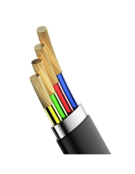 Paprastas plokščias kabelis USB laidas USB-C 5A 40W Quick Charge 3.0 QC 3.0 23cm pilka