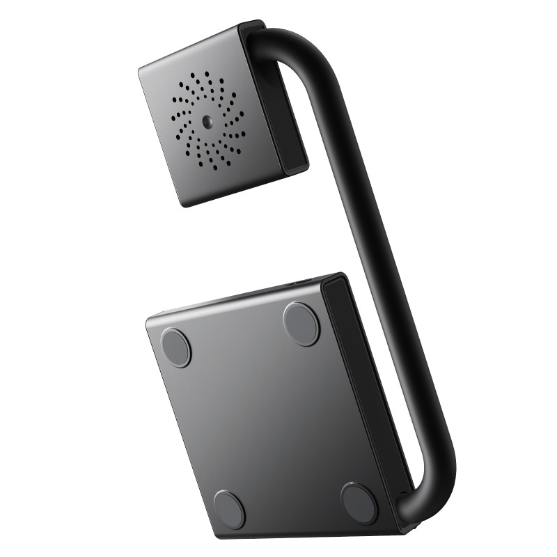 2 viename indukcinis laikrodžio ir išmaniojo telefono įkroviklis 15 W MagSafe Qi, sulankstomas, juodas