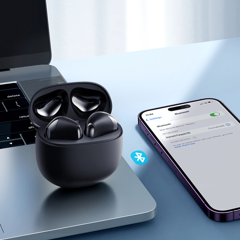 TWS Funpods Series JR-FB1 Bluetooth 5.3 belaidės ausinės, juodos
