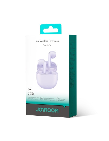 TWS Funpods Series JR-FB1 Bluetooth 5.3 belaidės ausinės, violetinės spalvos
 
TWS Funpods Series JR-FB1 Bluetooth 5.3 belaidės ausinės, violetinės spalvos
