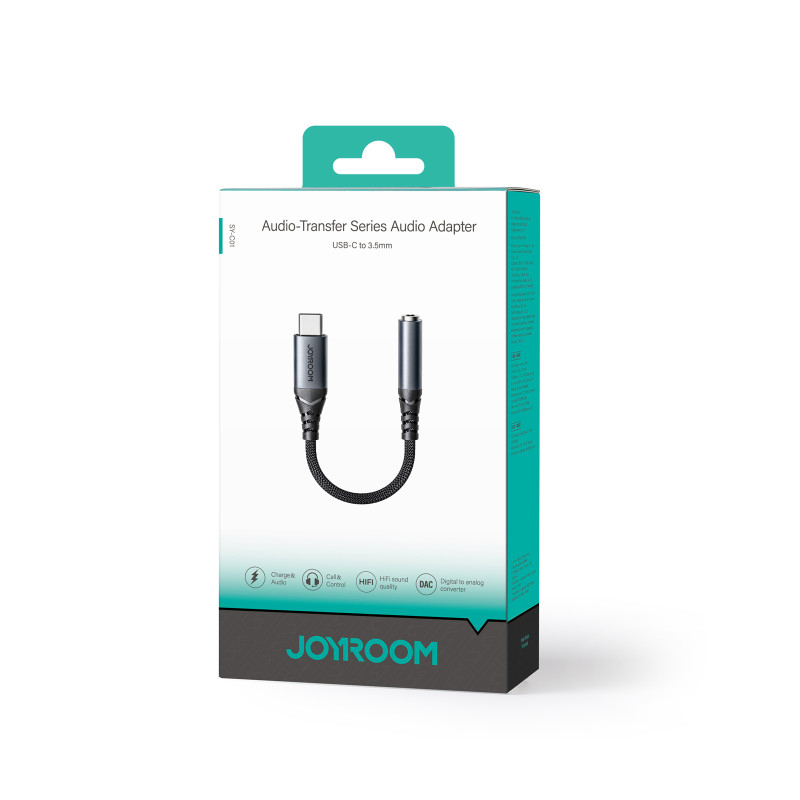 DAC USB-C iki 3,5 mm mini lizdo adapteris, juodas