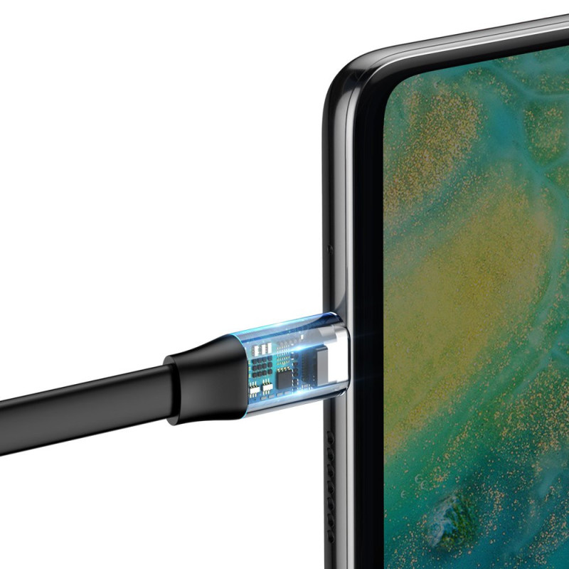 Paprastas plokščias kabelis USB laidas USB-C 5A...