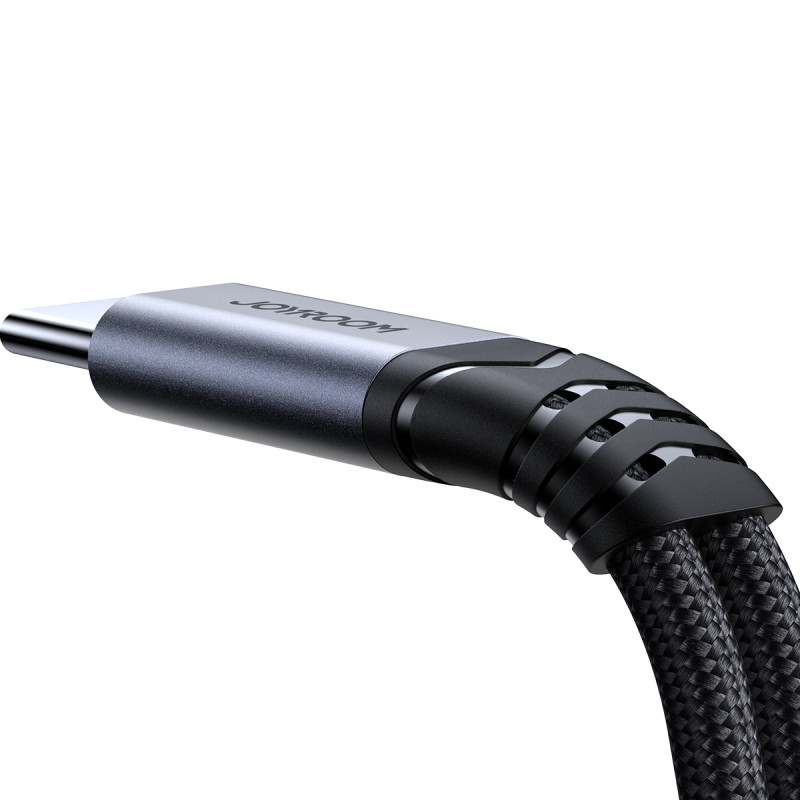 2in1 Adapterio įkroviklis + ausinės USB-C į USB-C / mini lizdas 3,5 mm juodas
