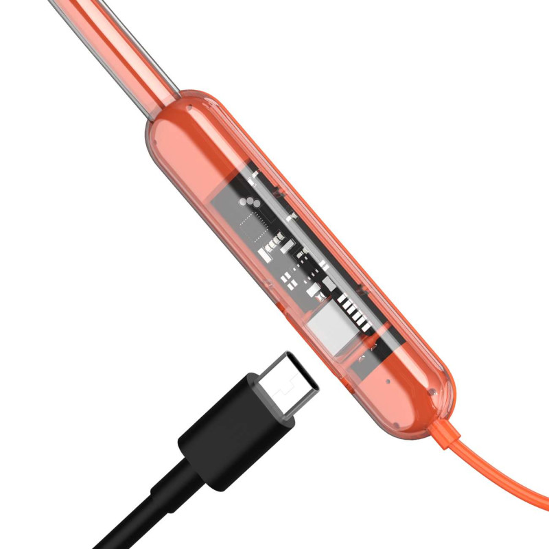 Dudao U5Pro Bluetooth 5.3 belaidės ausinės, oranžinė