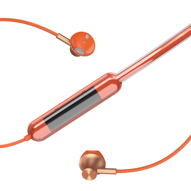 Dudao U5Pro+ Bluetooth 5.3 belaidės ausinės, oranžinės spalvos
