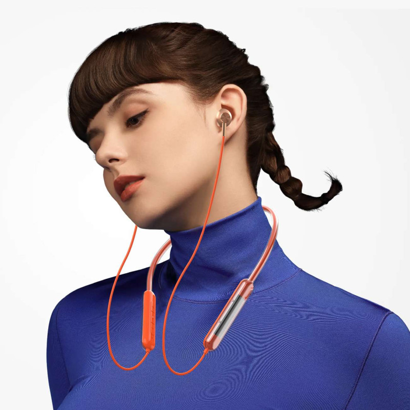 Dudao U5Pro+ Bluetooth 5.3 belaidės ausinės, oranžinės spalvos
